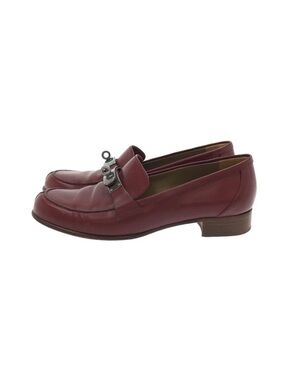 Hermès Women’s Burgundy Leather Destin Loafers size 36